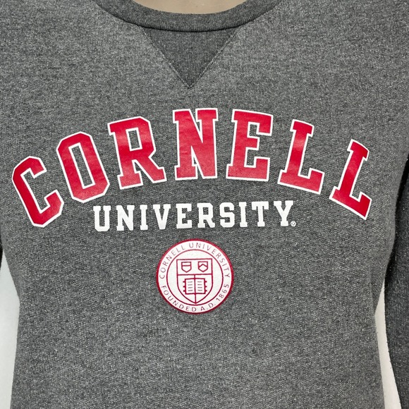 Cornell University Champion Gray Terry Sweatshirt Women's SMALL - Picture 2 of 9